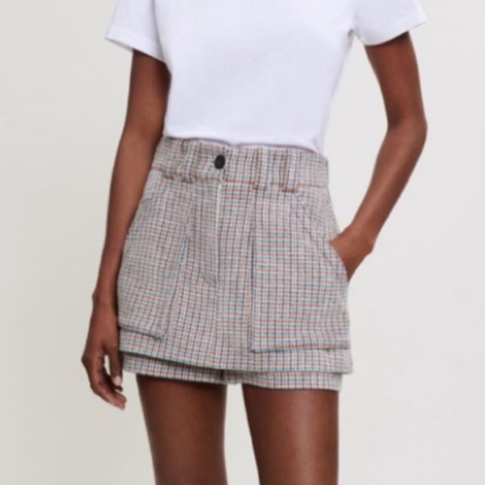 Maje Houndstooth Skort